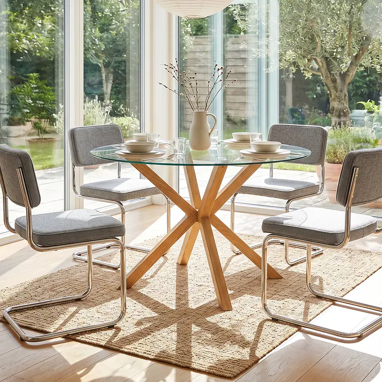 Comedor Warwick 120cm + 4 Sillas Breuer 4