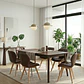 Comedor Mesa Vema 140x80cms + 6 Sillas Mariposa Ecocuero Wood - Miniatura 1