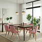 Comedor Mesa Vema 140x80cms + 6 Sillas Mariposa Ecocuero Wood - Miniatura 2