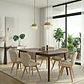 Comedor Mesa Vema 140x80cms + 6 Sillas Mariposa Ecocuero Wood - Miniatura 3