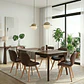 Comedor Mesa Vema 140x80cms + 6 Sillas Mariposa Ecocuero Wood - Miniatura 4