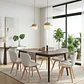 Comedor Mesa Vema 140x80cms + 6 Sillas Mariposa Ecocuero Wood - Miniatura 5