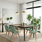 Comedor Mesa Vema 140x80cms + 6 Sillas Mariposa Ecocuero Wood - Miniatura 6