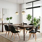 Comedor Mesa Vema 140x80cms + 6 Sillas Mariposa Ecocuero Wood - Miniatura 7