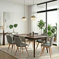 Comedor Mesa Vema 140x80cms + 6 Sillas Mariposa Ecocuero Wood - Miniatura 8