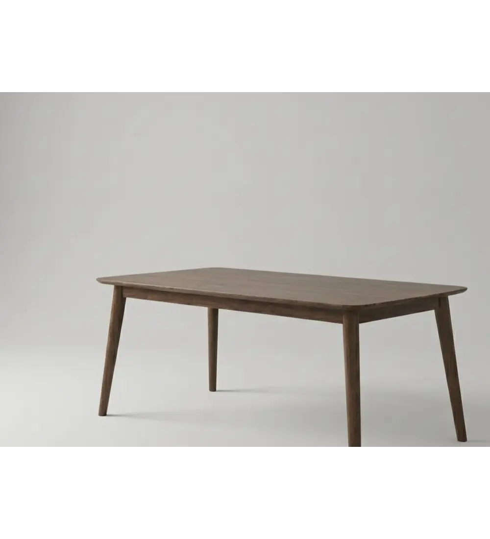 Comedor Mesa Vema 140x80cms + 6 Sillas Mariposa Ecocuero Wood