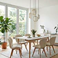Comedor Mesa Vema 140x80cms + 6 Sillas Mariposa Ecocuero Wood - Miniatura 12