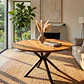 Comedor Warwick Rustica  100cm + 4 Silla Burgos de Cuero - Miniatura 2