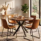 Comedor Warwick Rustica  100cm + 4 Silla Burgos de Cuero - Miniatura 1