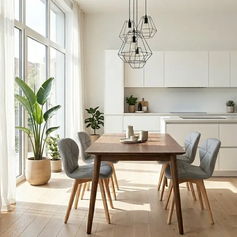 Comedor Mesa Vema 140x80cms + 4 Sillas Mariposa Ecocuero Wood- COPIA 6