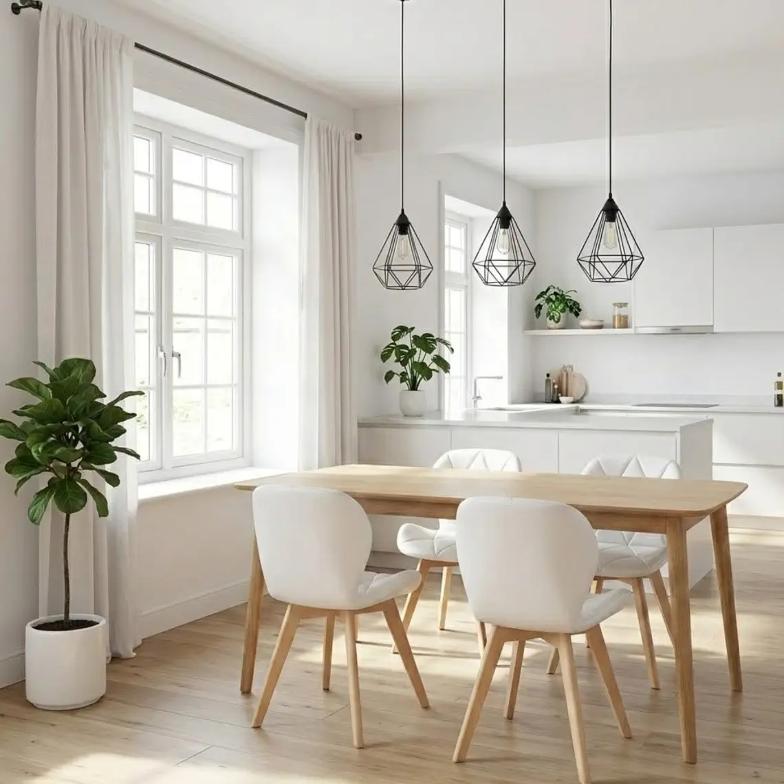 Comedor Mesa Vema 140x80cms + 4 Sillas Mariposa Ecocuero Wood- COPIA 15