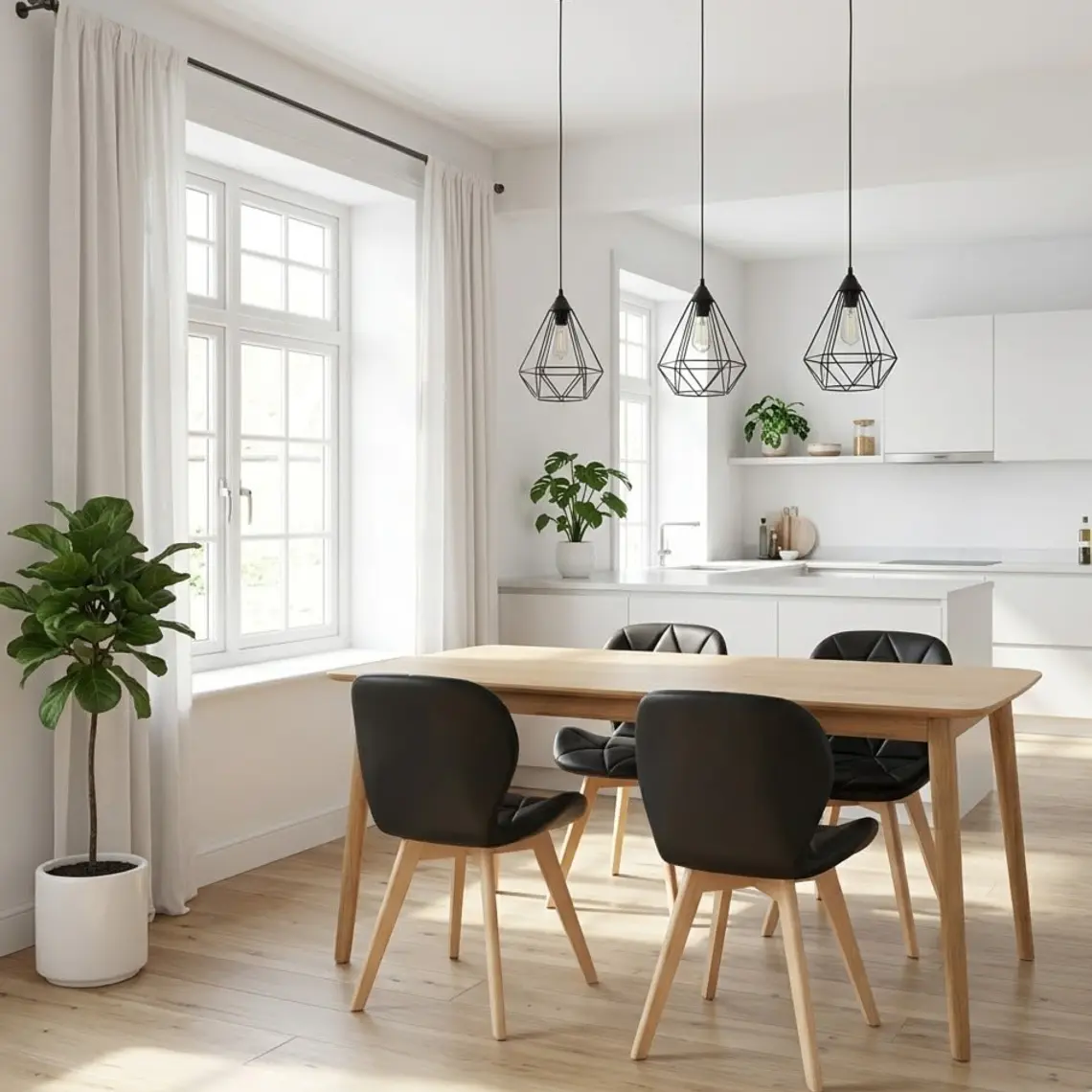 Comedor Mesa Vema 140x80cms + 4 Sillas Mariposa Ecocuero Wood- COPIA 16