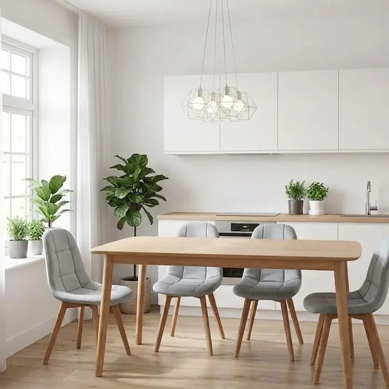 Comedor Mesa Vema 140x80cms + 4 Sillas Capitonne Velvet 3