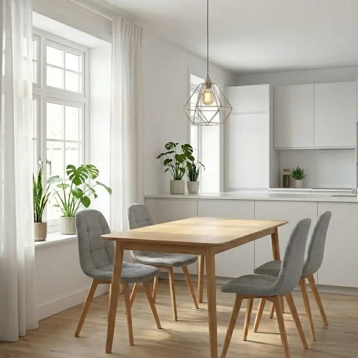 Comedor Mesa Vema 140x80cms + 4 Sillas Capitonne Velvet 4