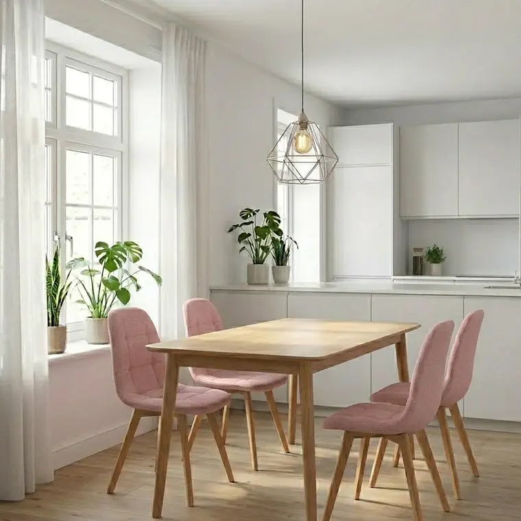 Comedor Mesa Vema 140x80cms + 4 Sillas Capitonne Velvet 5
