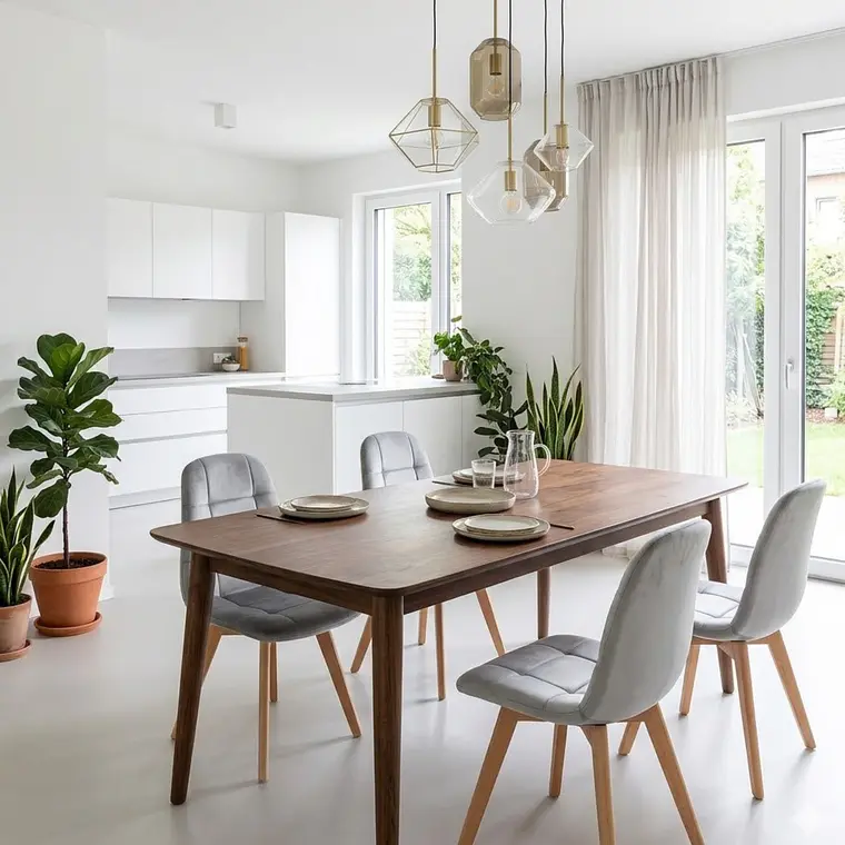 Comedor Mesa Vema 140x80cms + 4 Sillas Capitonne Velvet 13