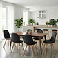 Comedor Mesa Vema 140x80cms + 6 Sillas Capitonne Velvet - Miniatura 1