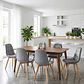 Comedor Mesa Vema 140x80cms + 6 Sillas Capitonne Velvet - Miniatura 3