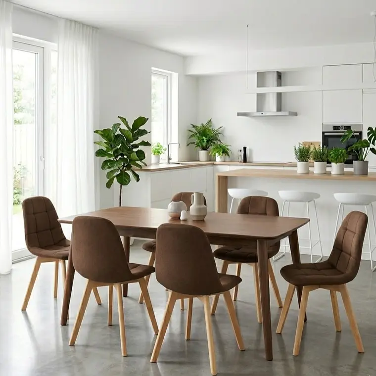 Comedor Mesa Vema 140x80cms + 6 Sillas Capitonne Velvet 4