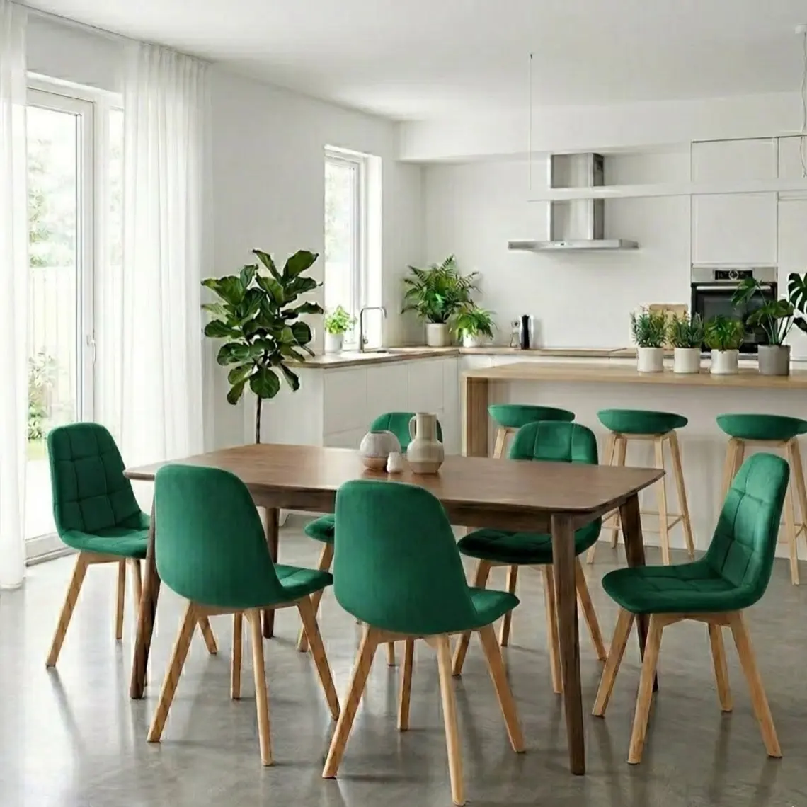 Comedor Mesa Vema 140x80cms + 6 Sillas Capitonne Velvet 5