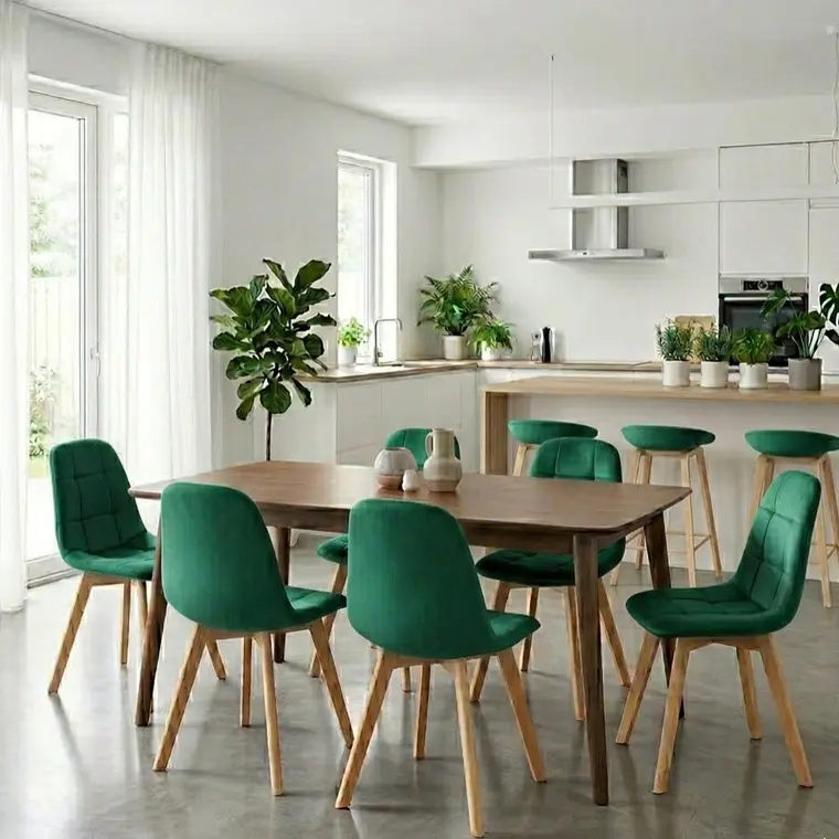 Comedor Mesa Vema 140x80cms + 6 Sillas Capitonne Velvet 5