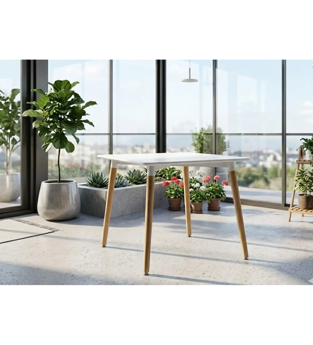Mesa Melamina Cuadrada 80x80cms