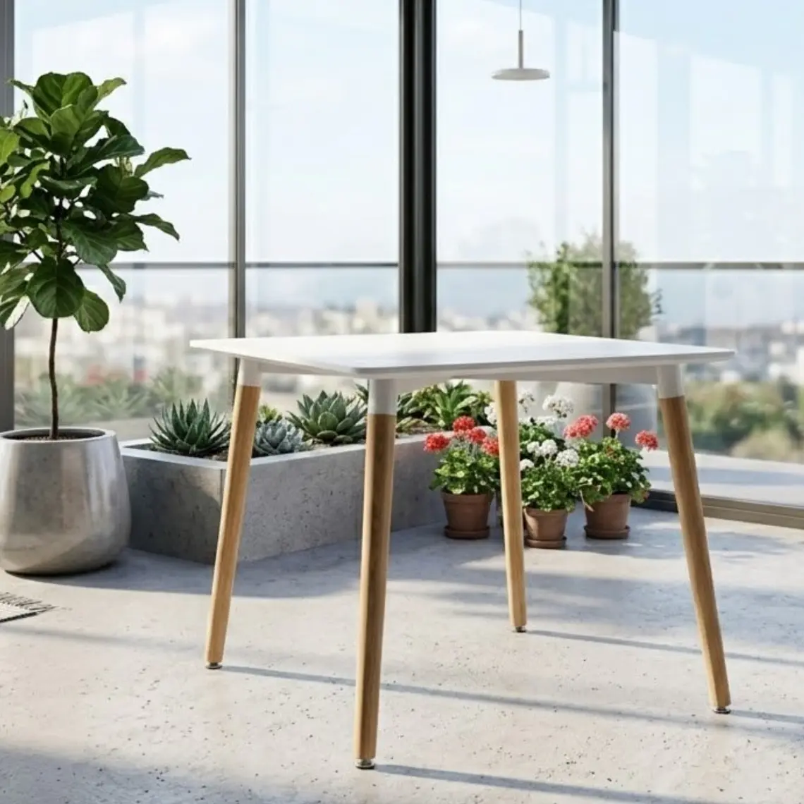 Mesa Melamina Cuadrada 80x80cms 7