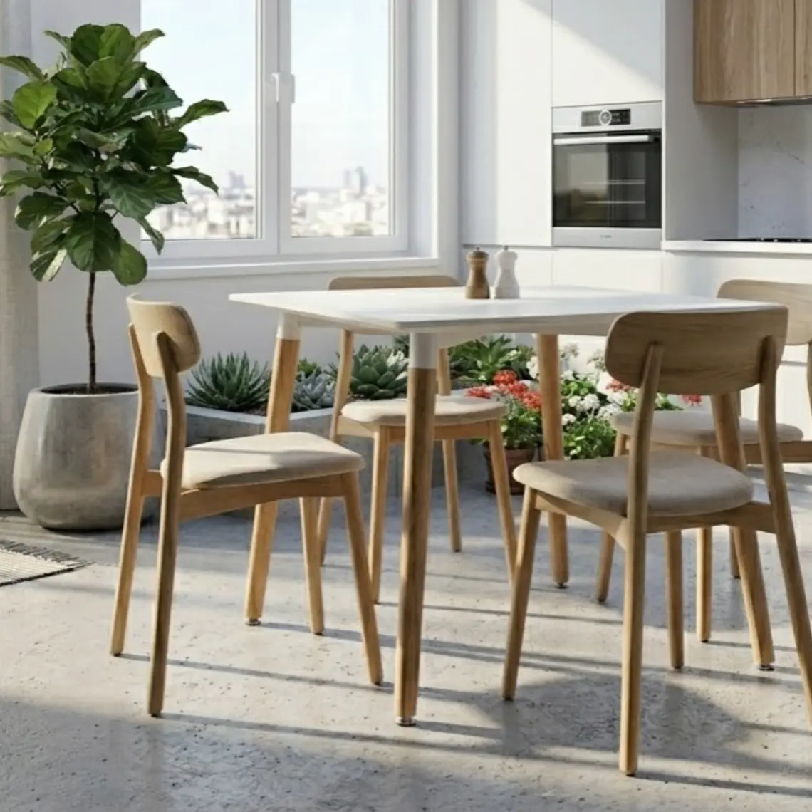 Mesa Melamina Cuadrada 80x80cms 8