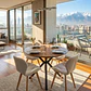 Comedor Warwick Rustica Black 120cm + 4 Sillas Mariposa Ecocuero Wood - Miniatura 2