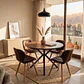 Comedor Warwick Rustica Black 120cm + 4 Sillas Mariposa Ecocuero Wood - Miniatura 5