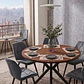 Juego de Comedor Warwick Rustica Black 100cm + 4 Sillas Fiori Velvet Black - Miniatura 2