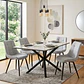 Comedor Madrid Stone 140x80cm + 4 Sillas Arpi Smoke Black - Miniatura 3