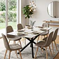 Comedor Madrid Stone 140x80cms + 6 Sillas Capitonne Lino - Miniatura 3