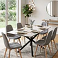 Comedor Madrid Stone 140x80cms + 6 Sillas Capitonne Lino - Miniatura 5