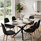 Comedor Madrid Stone 140x80cms + 6 Sillas Capitonne Lino - Miniatura 7