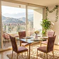 Comedor Rubi  120x80cm + 4 Sillas King Velvet Gold - Miniatura 1