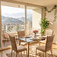 Comedor Rubi  120x80cm + 4 Sillas King Velvet Gold - Miniatura 2