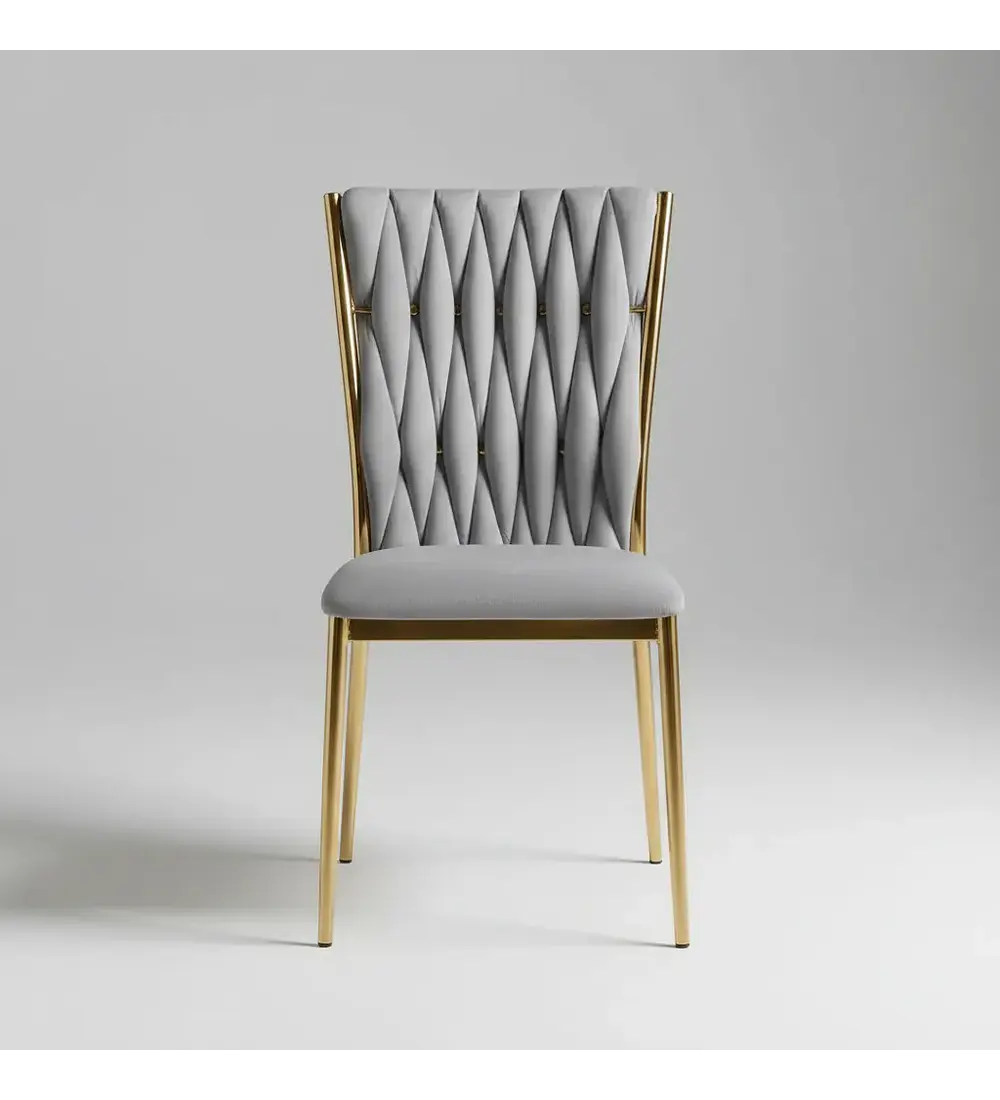Comedor Rubi  120x80cm + 4 Sillas King Velvet Gold