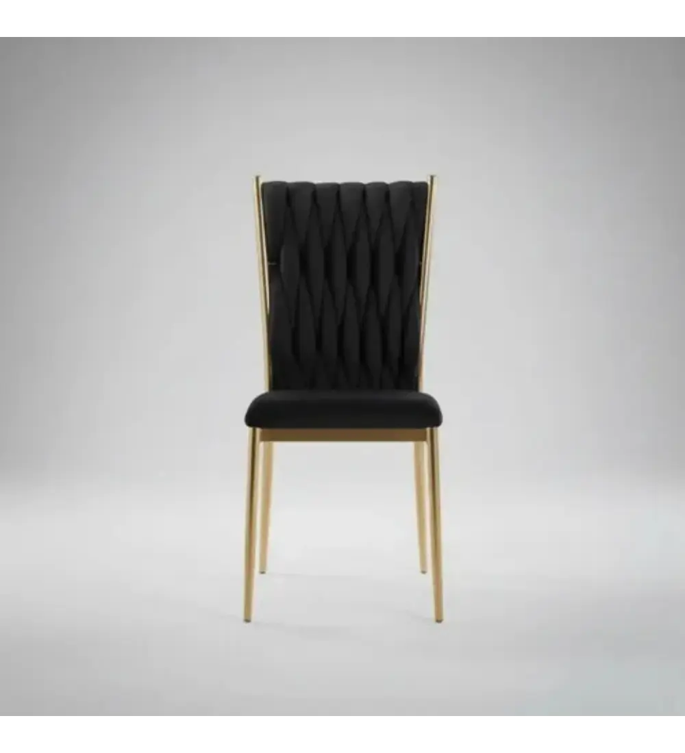 Comedor Rubi  120x80cm + 4 Sillas King Velvet Gold