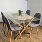 Comedor Medlock 140 x 90cm + 4 Sillas Capitonne Lino - Miniatura 2