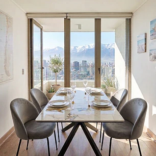 Comedor Madrid Stone 140x80cm + 4 Sillas Bread Velvet Black
