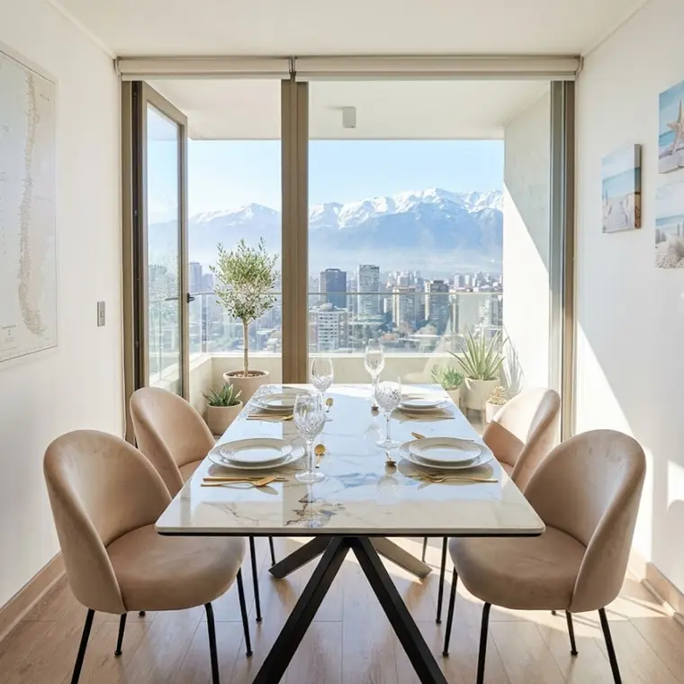 Comedor Madrid Stone 140x80cm + 4 Sillas Bread Velvet Black 3