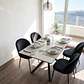 Comedor Madrid Stone 140x80cm + 4 Sillas Bread Velvet Black - Miniatura 5