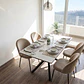 Comedor Madrid Stone 140x80cm + 4 Sillas Bread Velvet Black - Miniatura 6