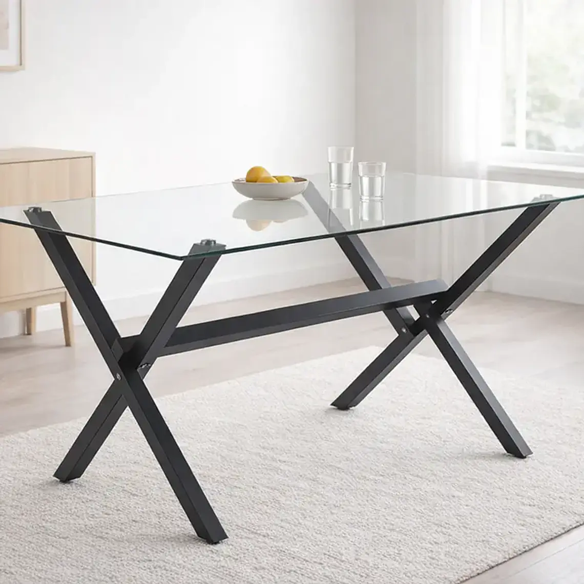 Comedor Medlock Black 140x90cm + 4 Sillas Scoop Ecocuero Vintage Black 4