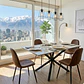 Comedor Madrid Stone 140x80cms + 4 Sillas Scoop Ecocuero Vintage Black - Miniatura 1