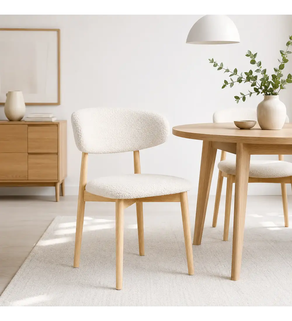 Silla Cloud Madera-Beige