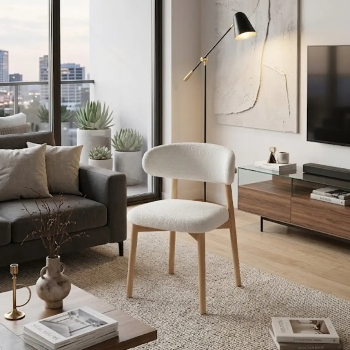 Pack 4 Sillas Cloud Madera-Beige 5
