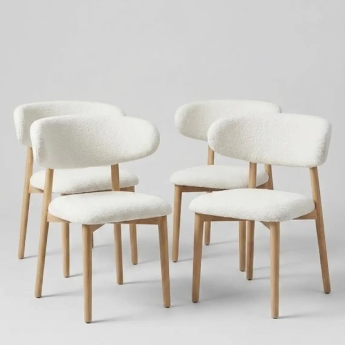 Pack 4 Sillas Cloud Madera-Beige 1