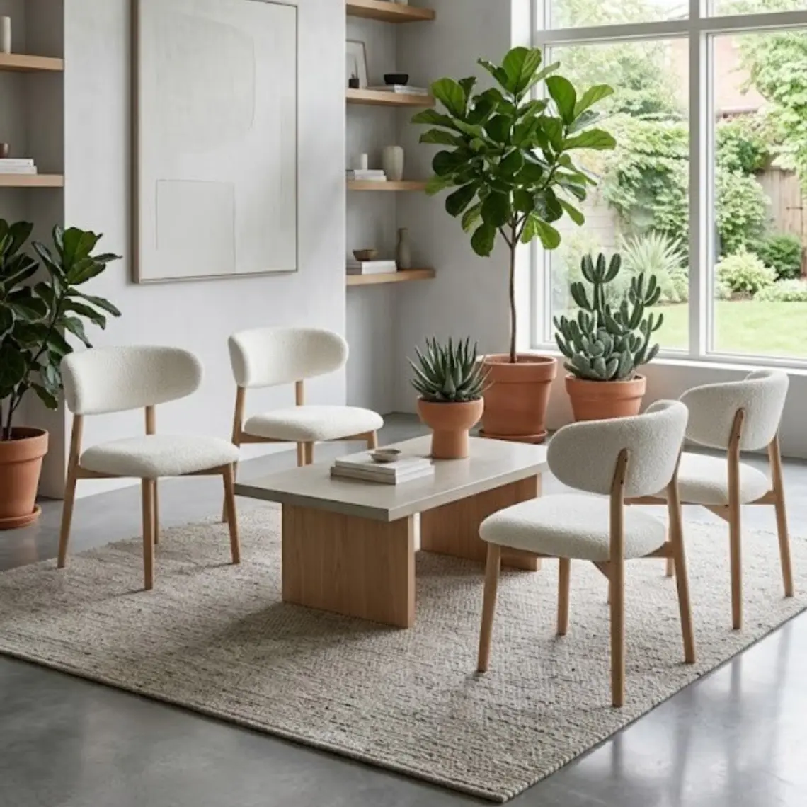 Pack 4 Sillas Cloud Madera-Beige 2
